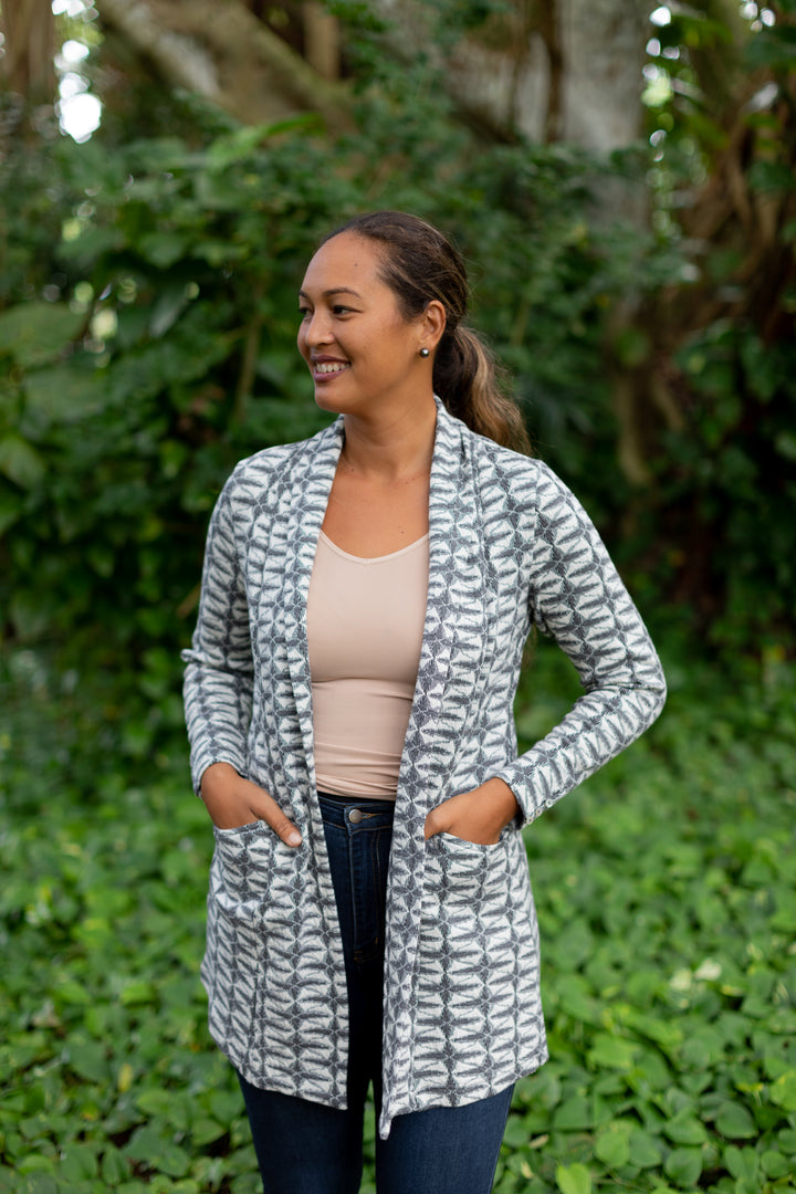 Pebble Weave Long Jacket