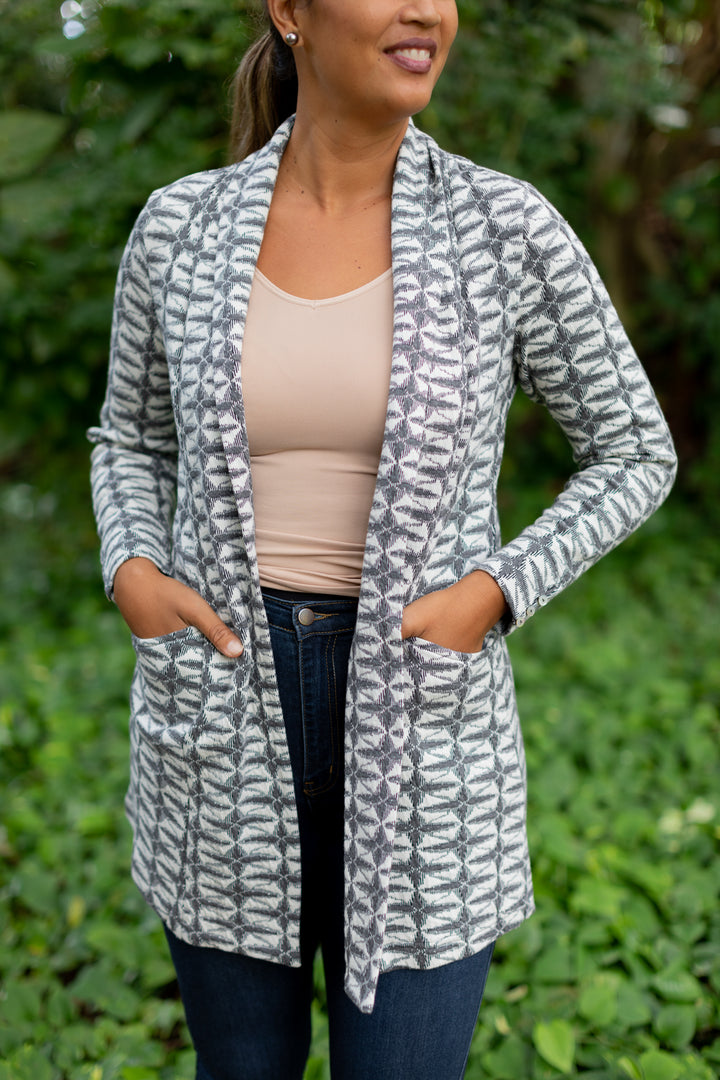 Pebble Weave Long Jacket
