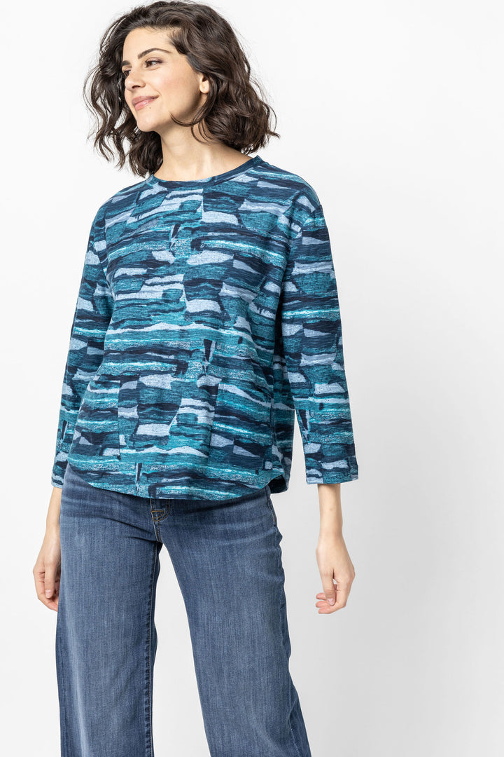 Atlantic Print Crew Top