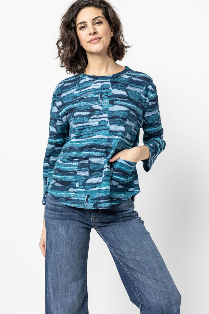 Atlantic Print Crew Top