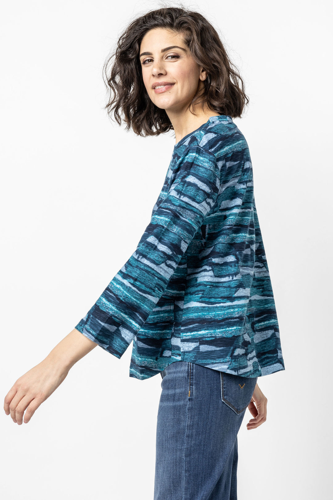 Atlantic Print Crew Top