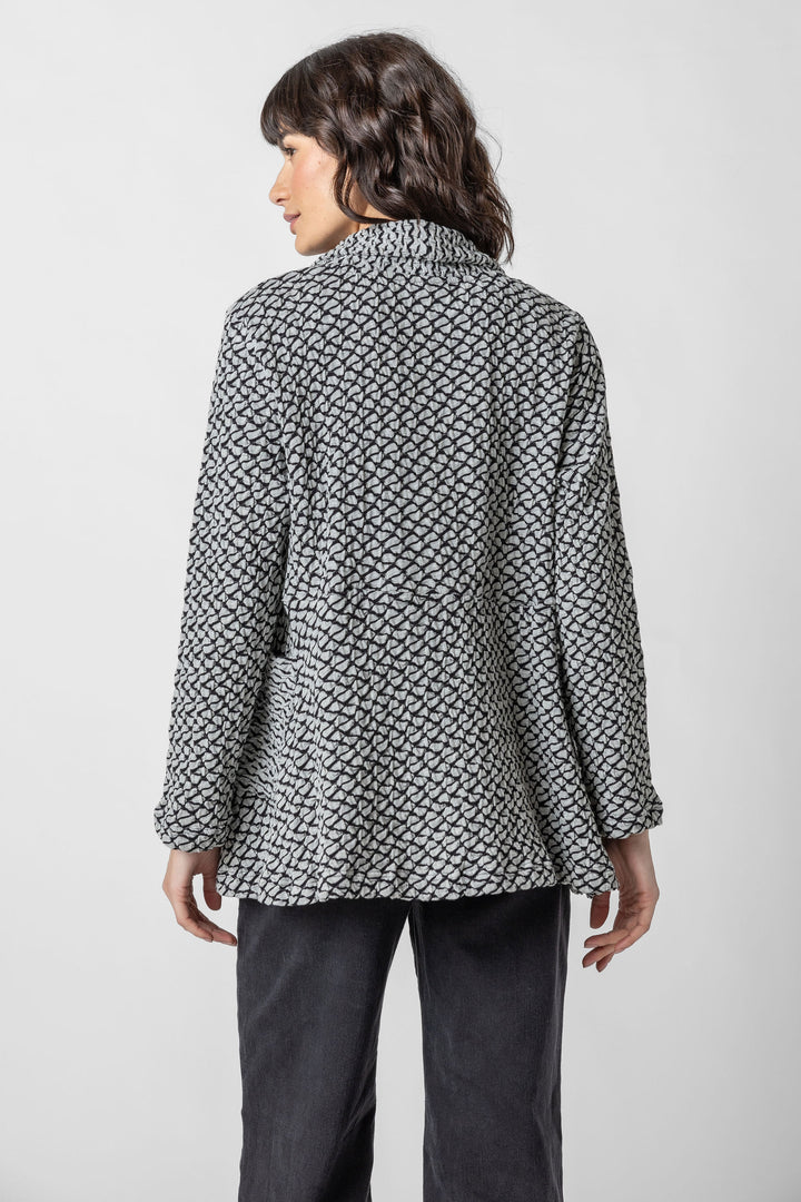 Ashton Jacquard Open Cardigan