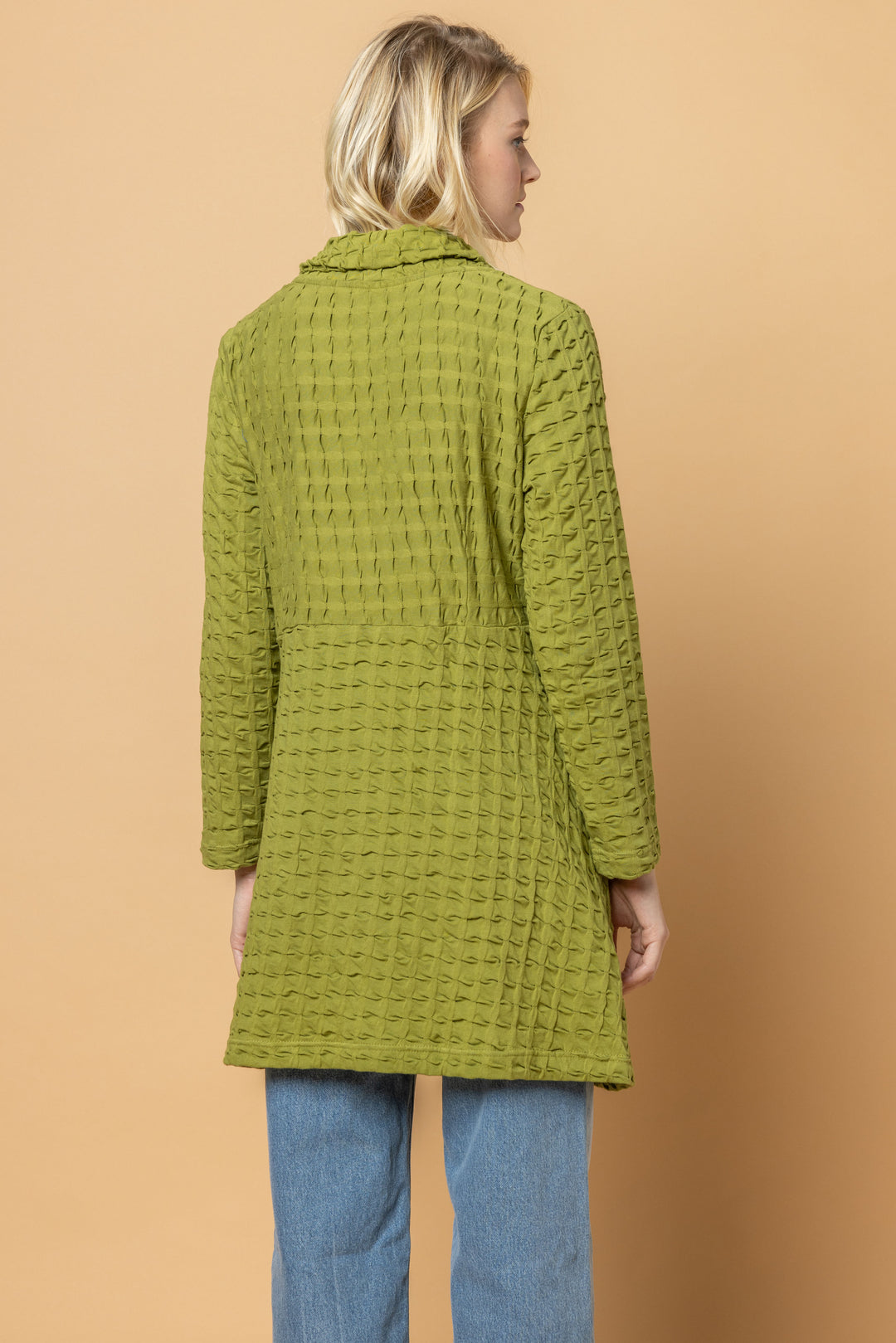 Waffle Weave Long Jacket