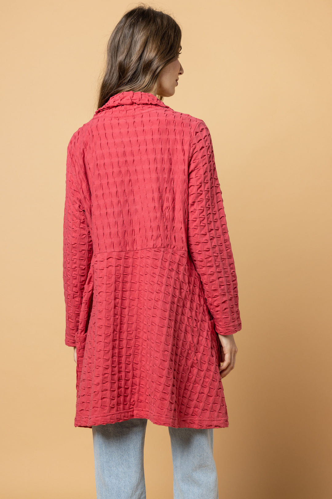 Waffle Weave Long Jacket