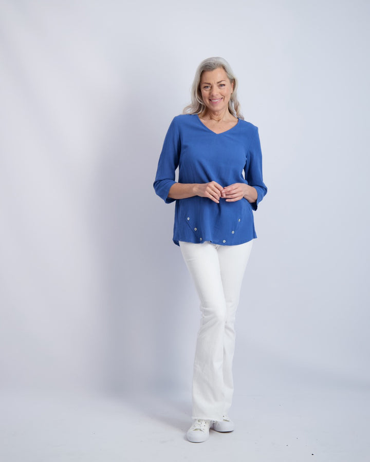 Brighton Gauze V Neck Top