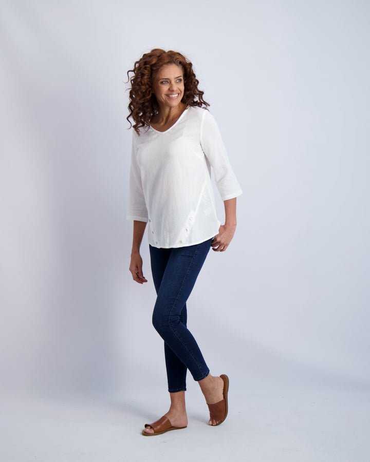 Brighton Gauze V Neck Top