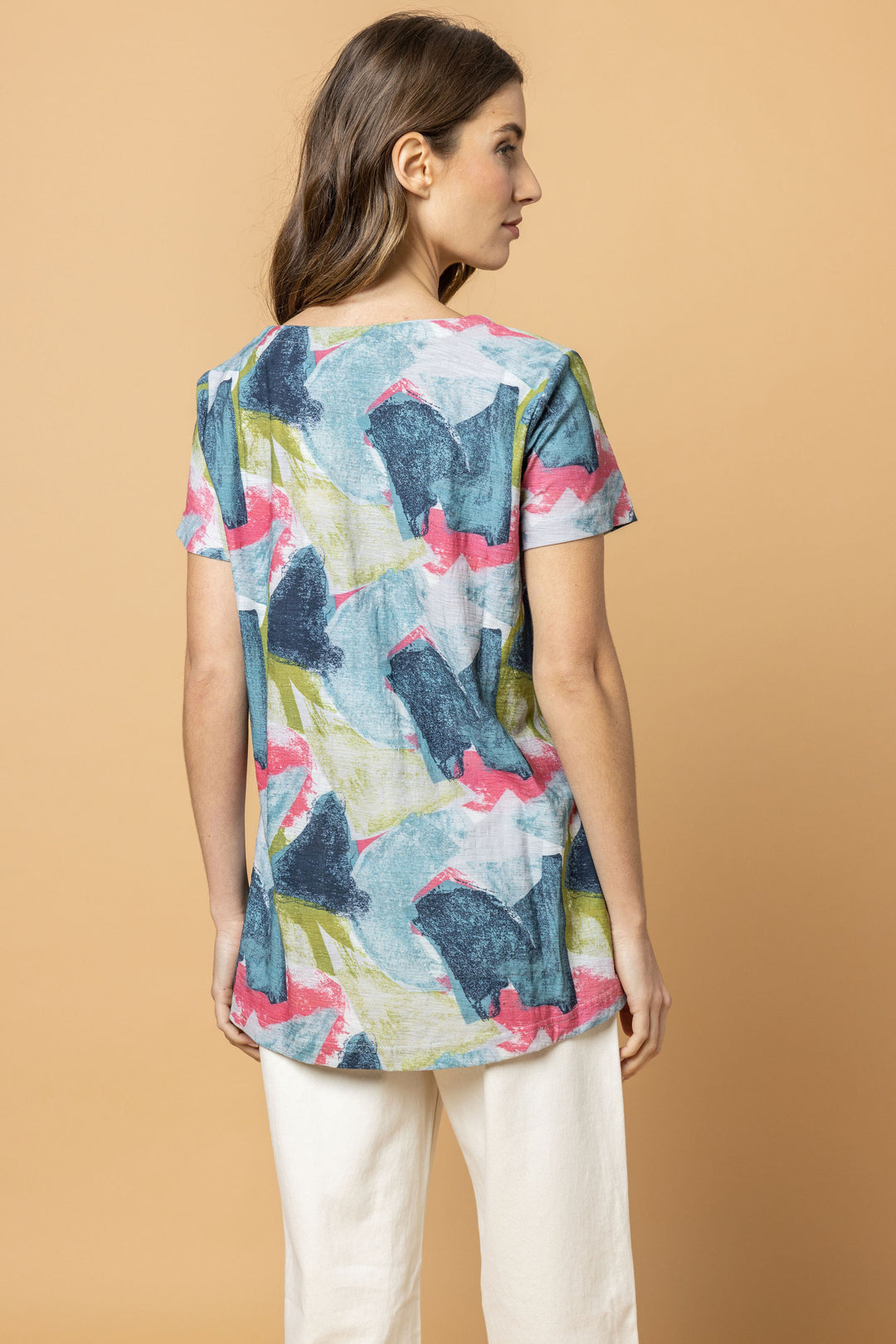 Color Patches Short Sleeve Top