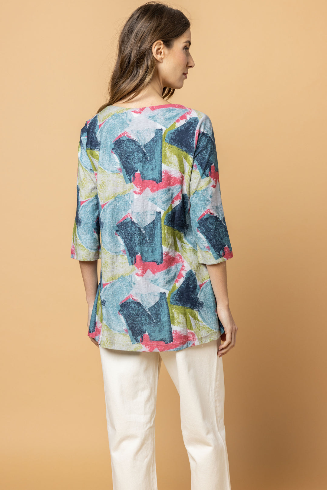 Color Patches Notch Tunic