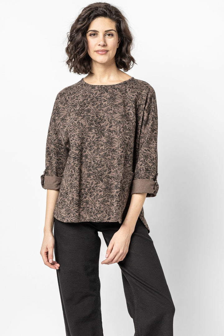 Daphne Print Dolman Top