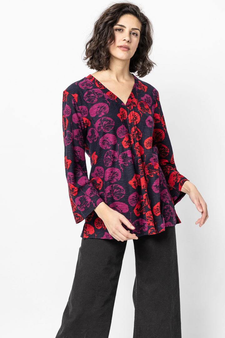 Dorset Print V Neck Top