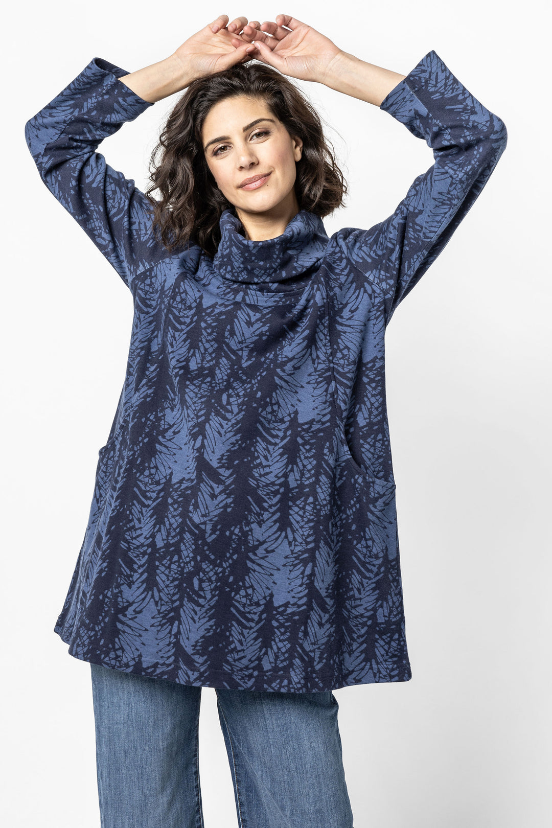 Fern Print Cowl Tunic