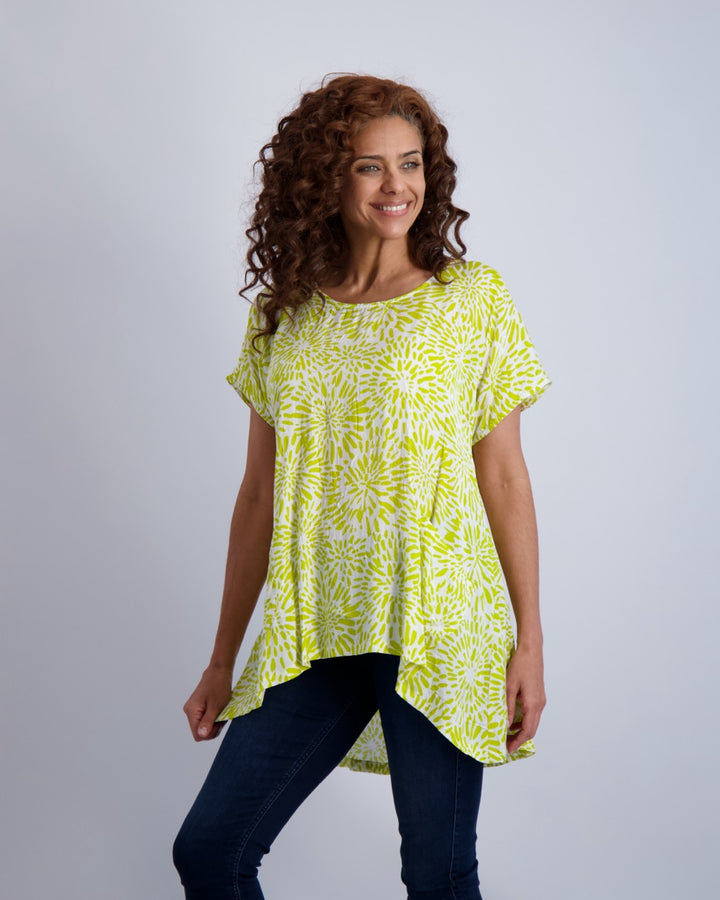 Flower Burst Button Back Tunic