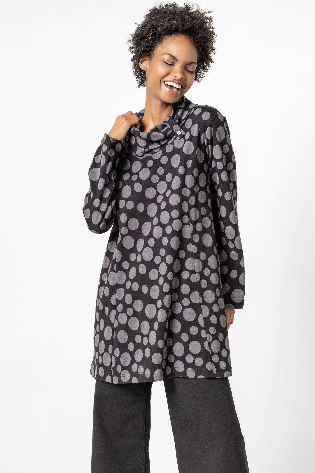 Luna Spot Print Jersey Tunic