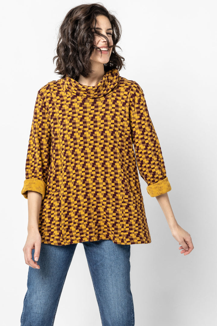 Petra Weave Cowl Top