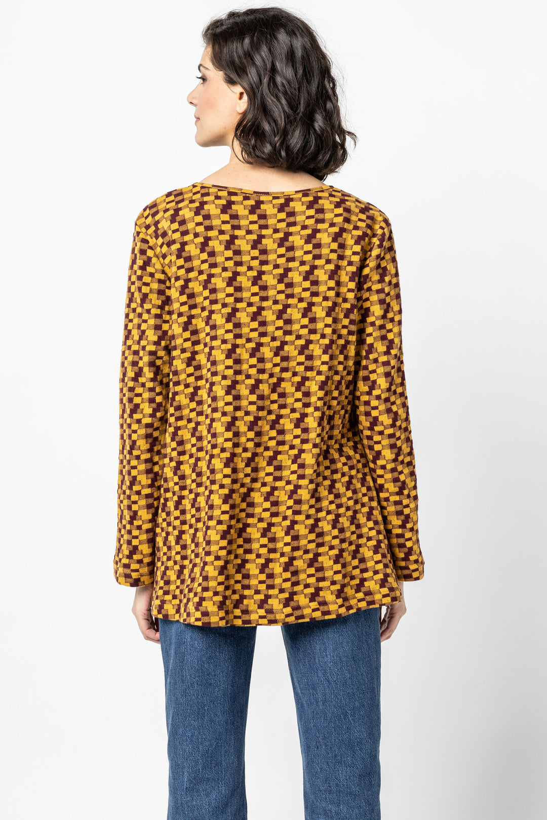 Petra Weave V Neck Top