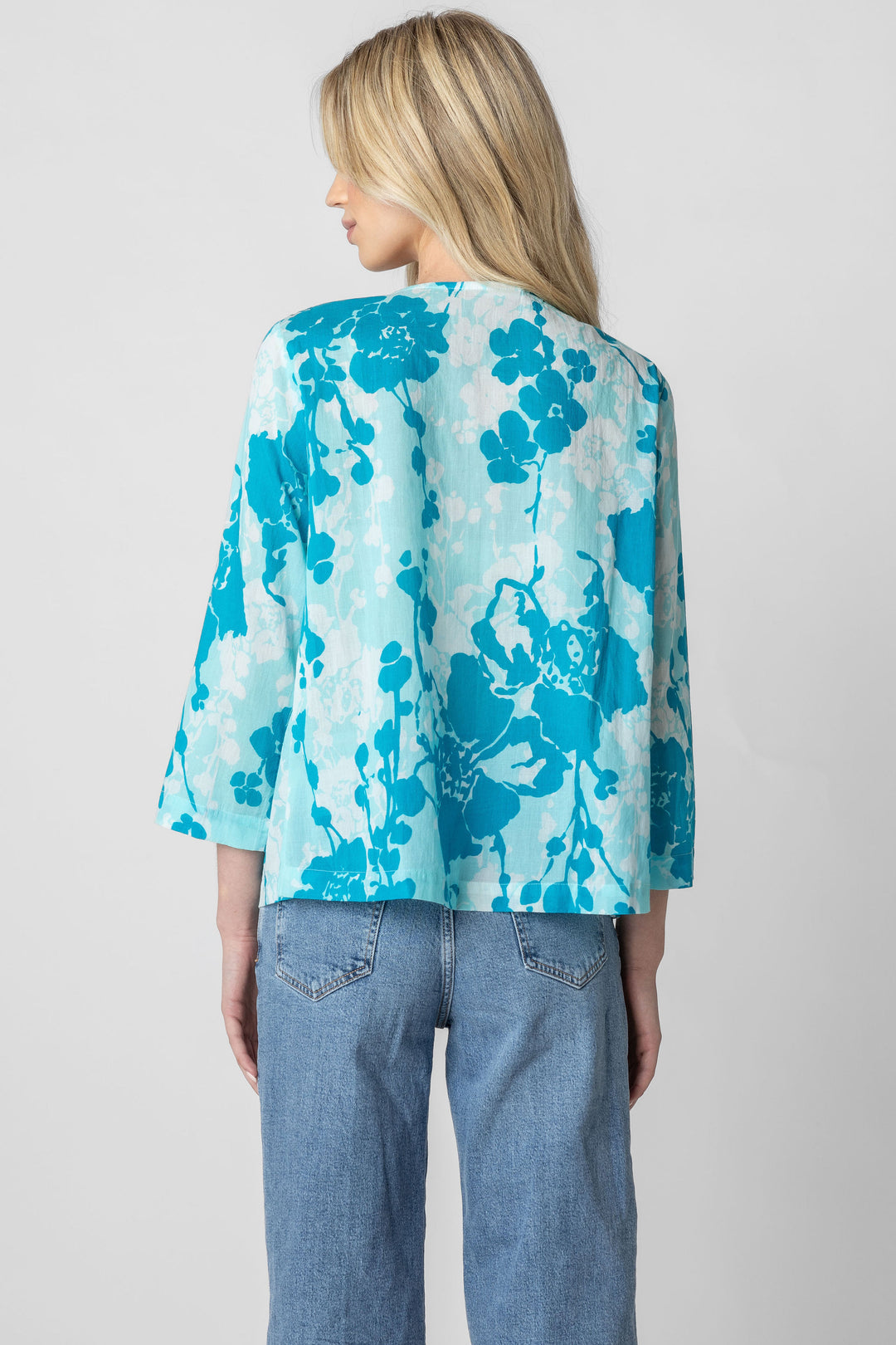 Aruba Print Pin Tuck Top