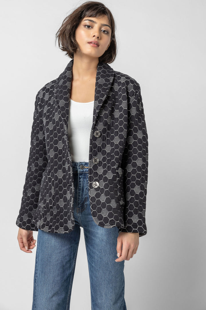 Beehive Quilted Jacquard Jacket