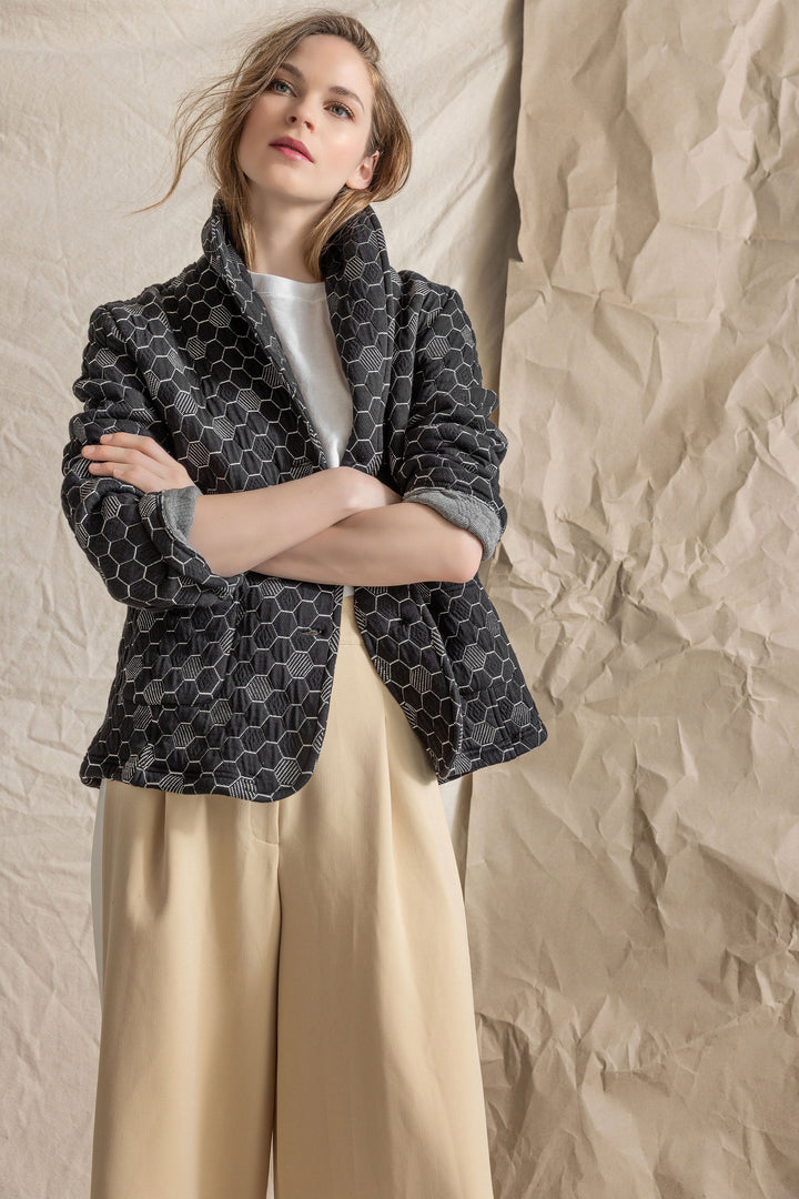 Beehive Quilted Jacquard Jacket