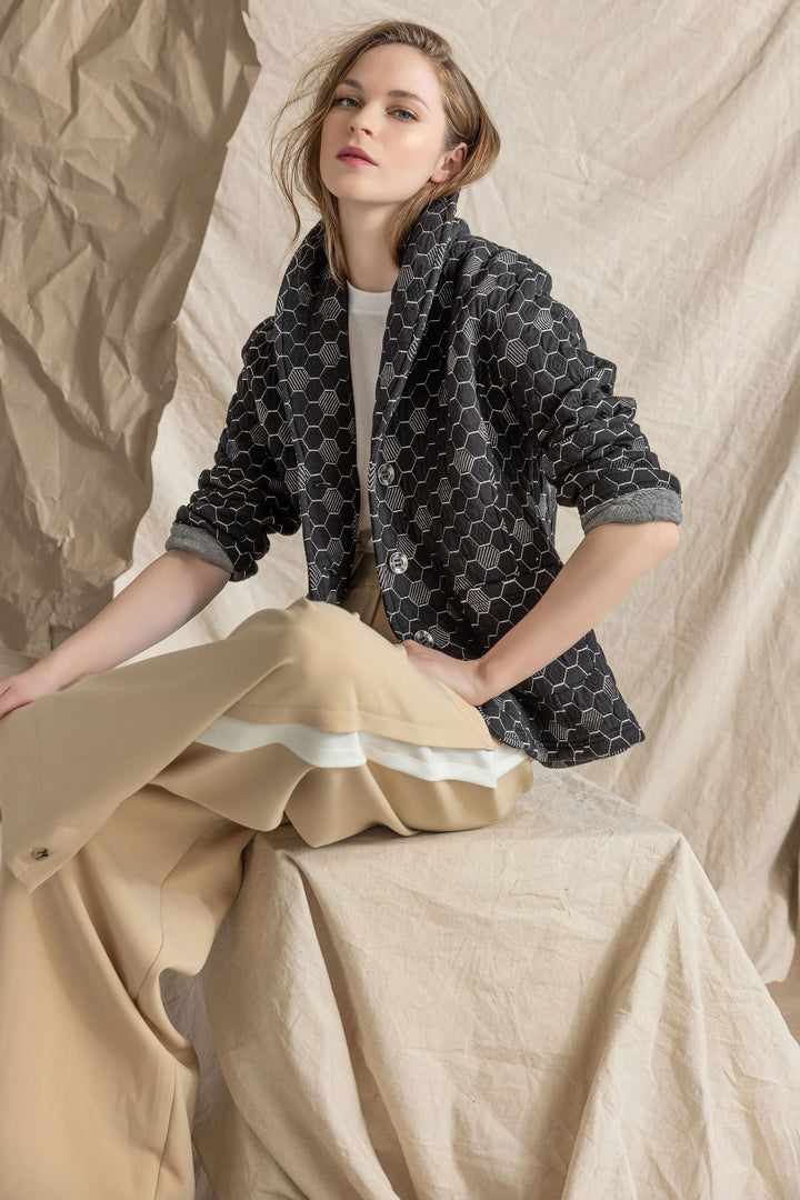 Beehive Quilted Jacquard Jacket