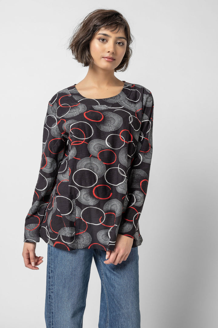Circle Print Top