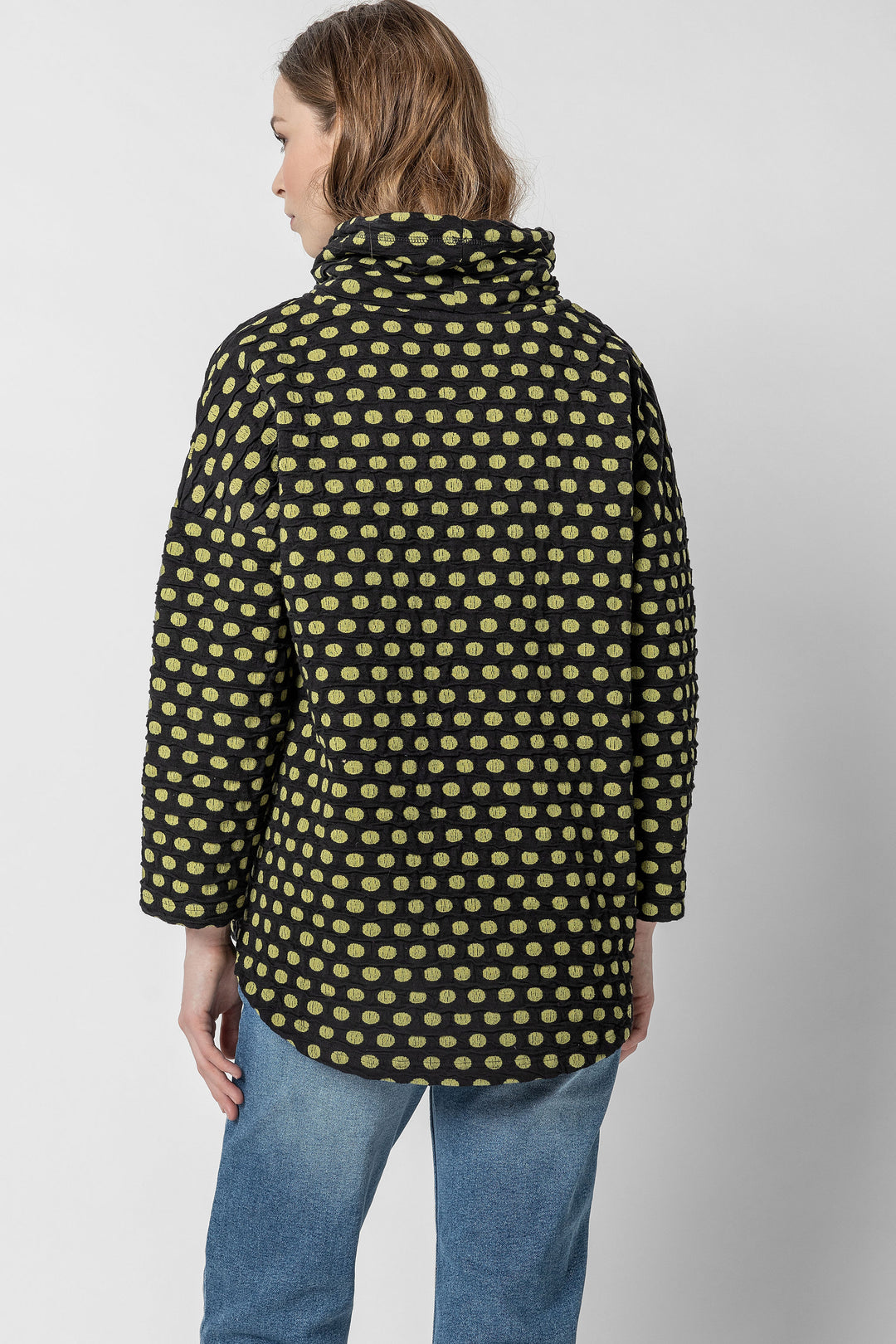 Como Spot Drawstring Cowl Top