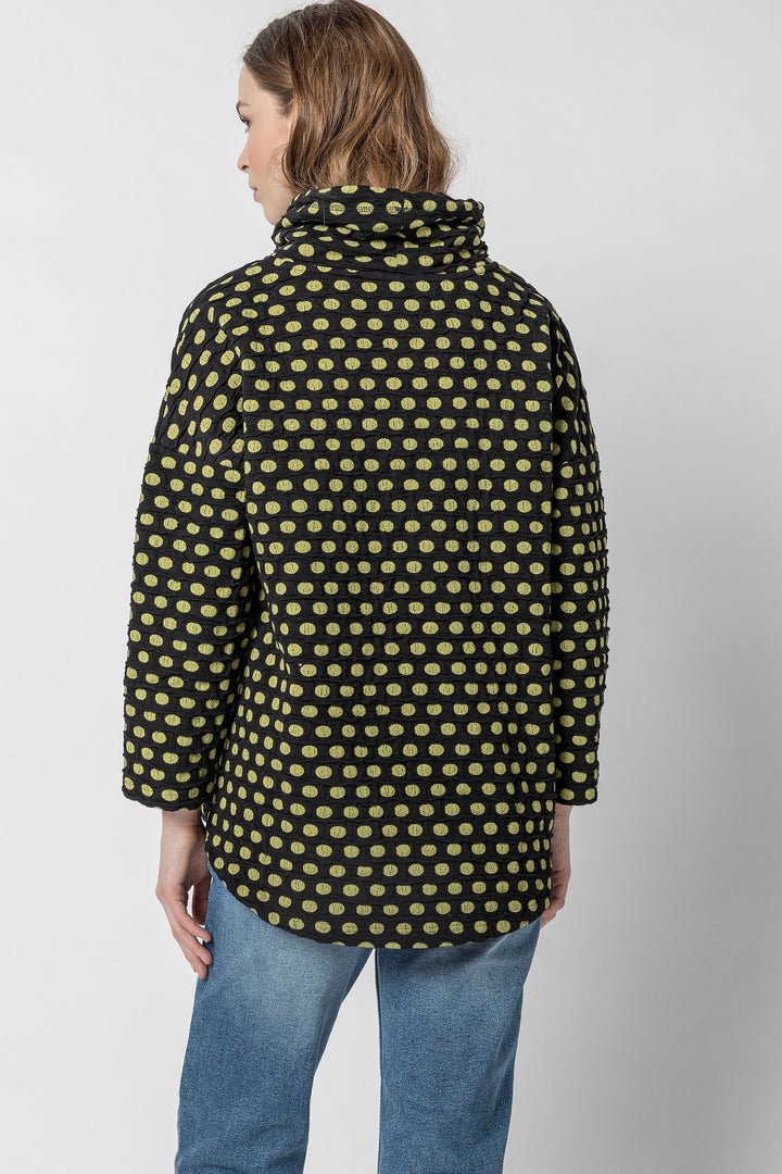 Como Spot Drawstring Cowl Top