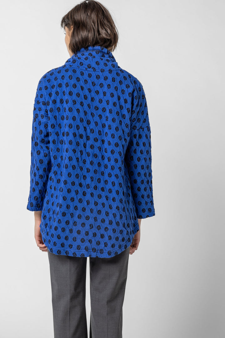 Como Spot Drawstring Cowl Top