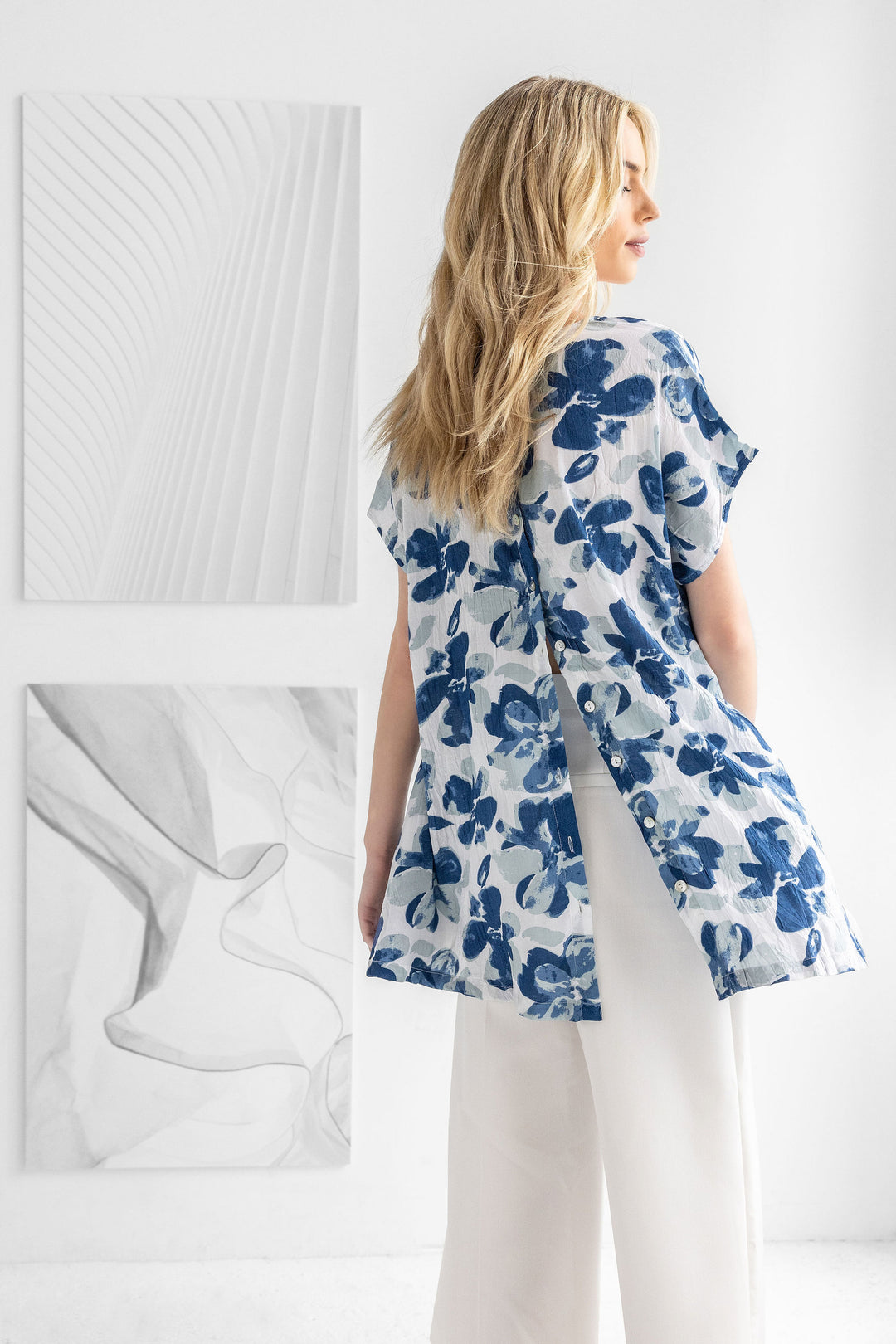 Florian Print Button Back Tunic