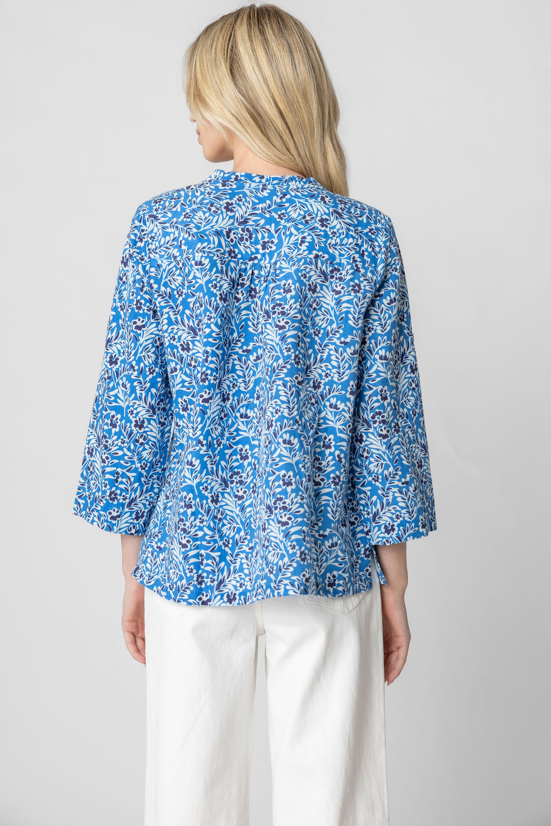 Genova Print V Neck Top