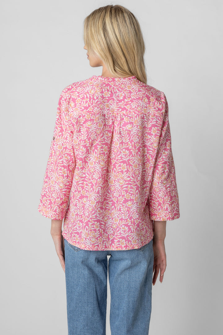 Genova Print V Neck Top