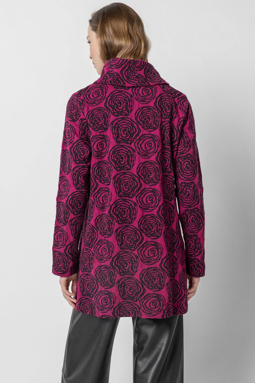 Geo Floral Jacquard Cowl Tunic