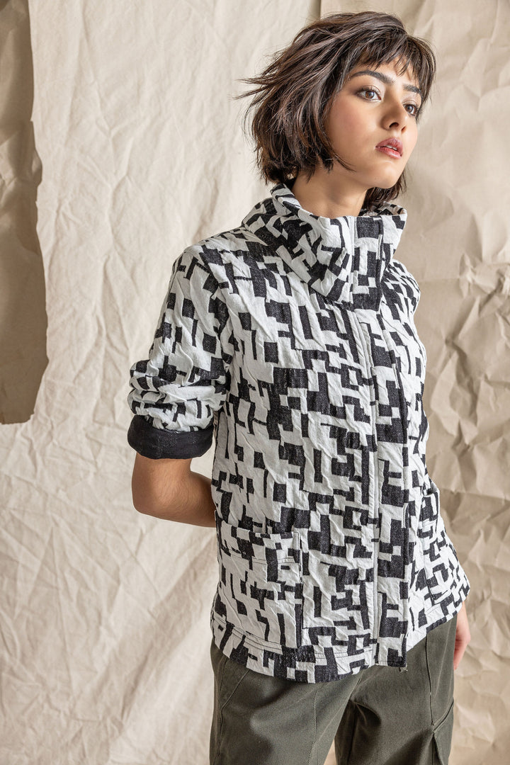 Jigsaw Jacquard Collar Jacket