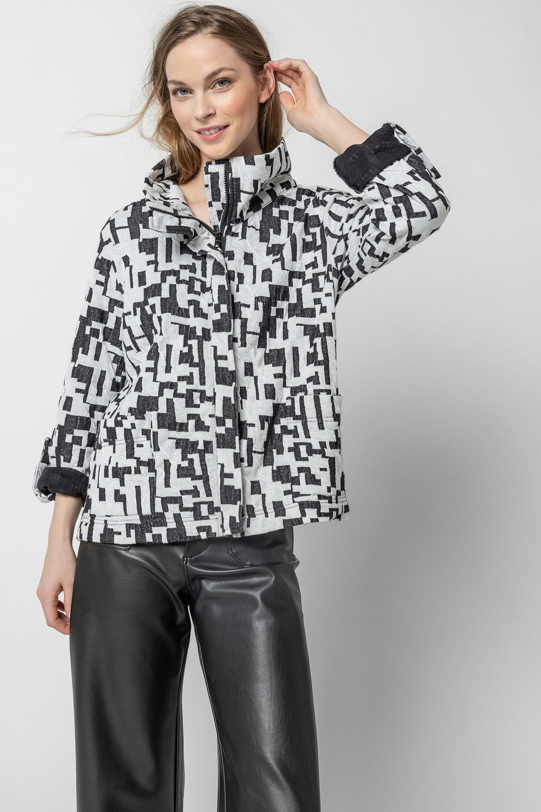 Jigsaw Jacquard Collar Jacket