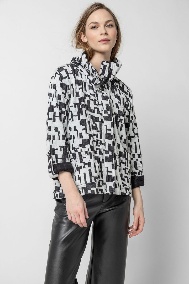 Jigsaw Jacquard Collar Jacket