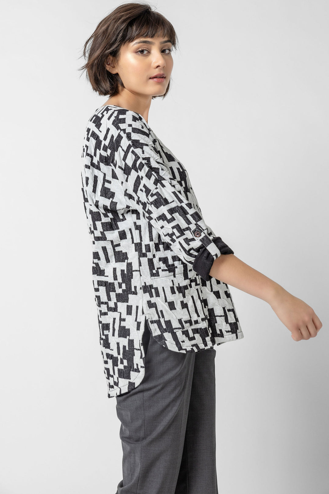 Jigsaw Jacquard Dolman Top