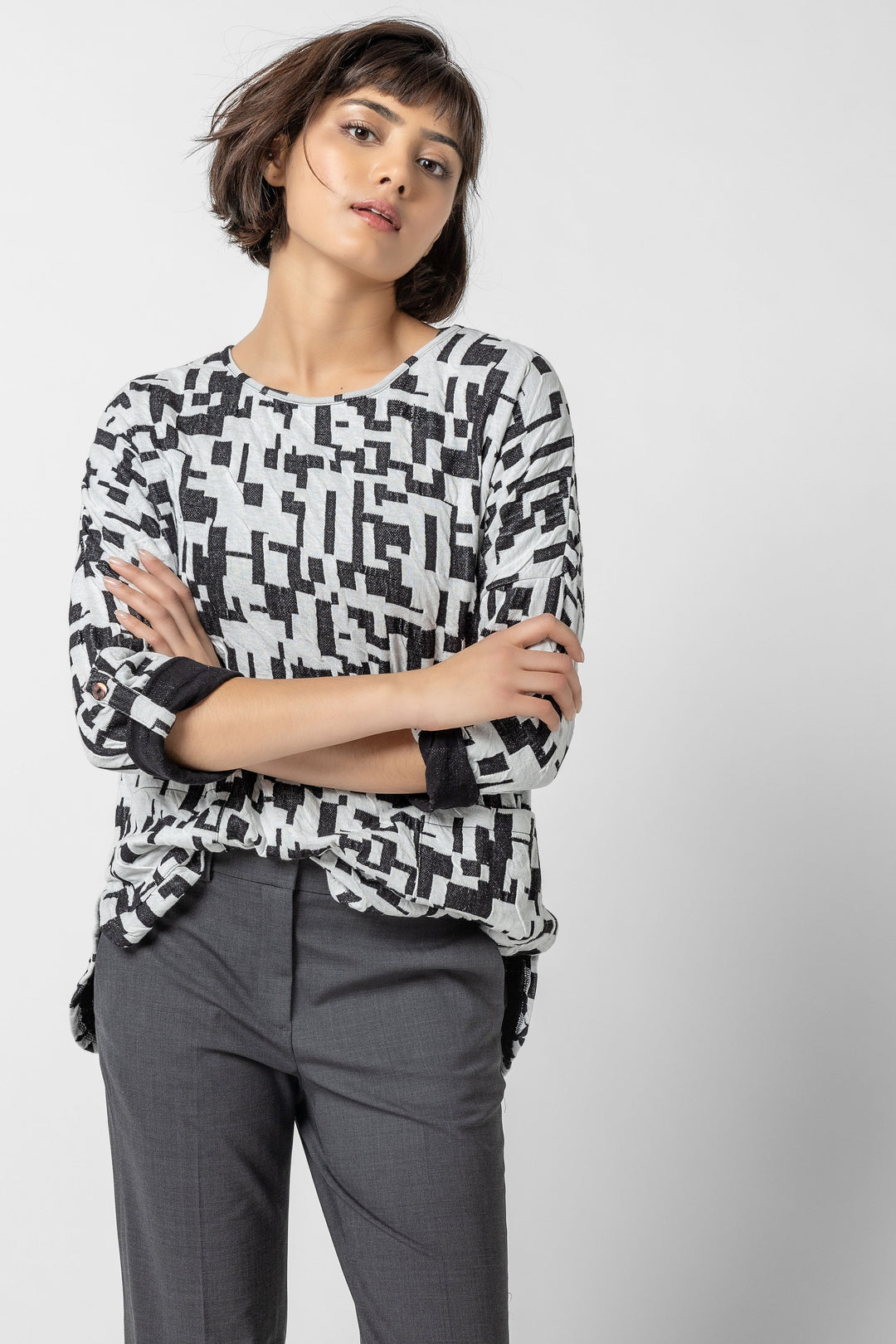 Jigsaw Jacquard Dolman Top