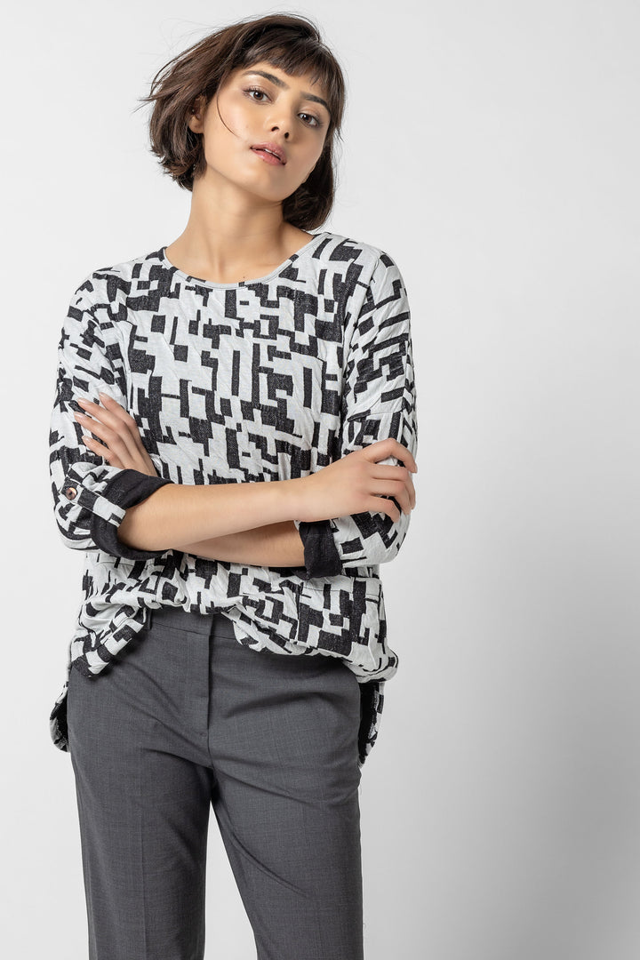 Jigsaw Jacquard Dolman Top