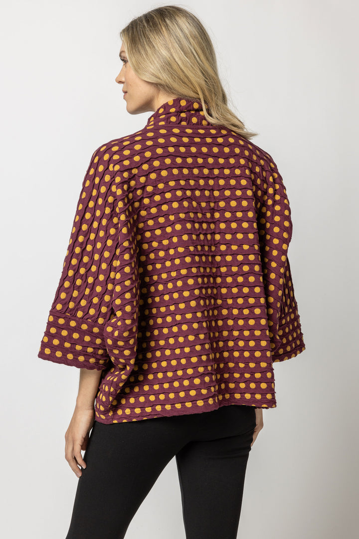 Como Spot Weave Kimono Cardigan Jacket
