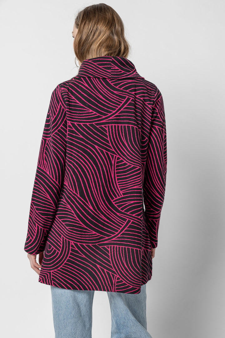 Organic Swirl Jacquard Cowl Tunic