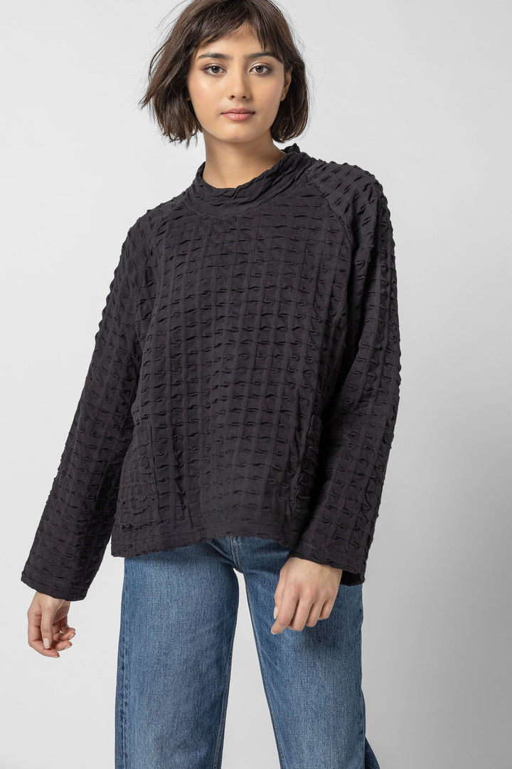 Solid Waffle Crew Top