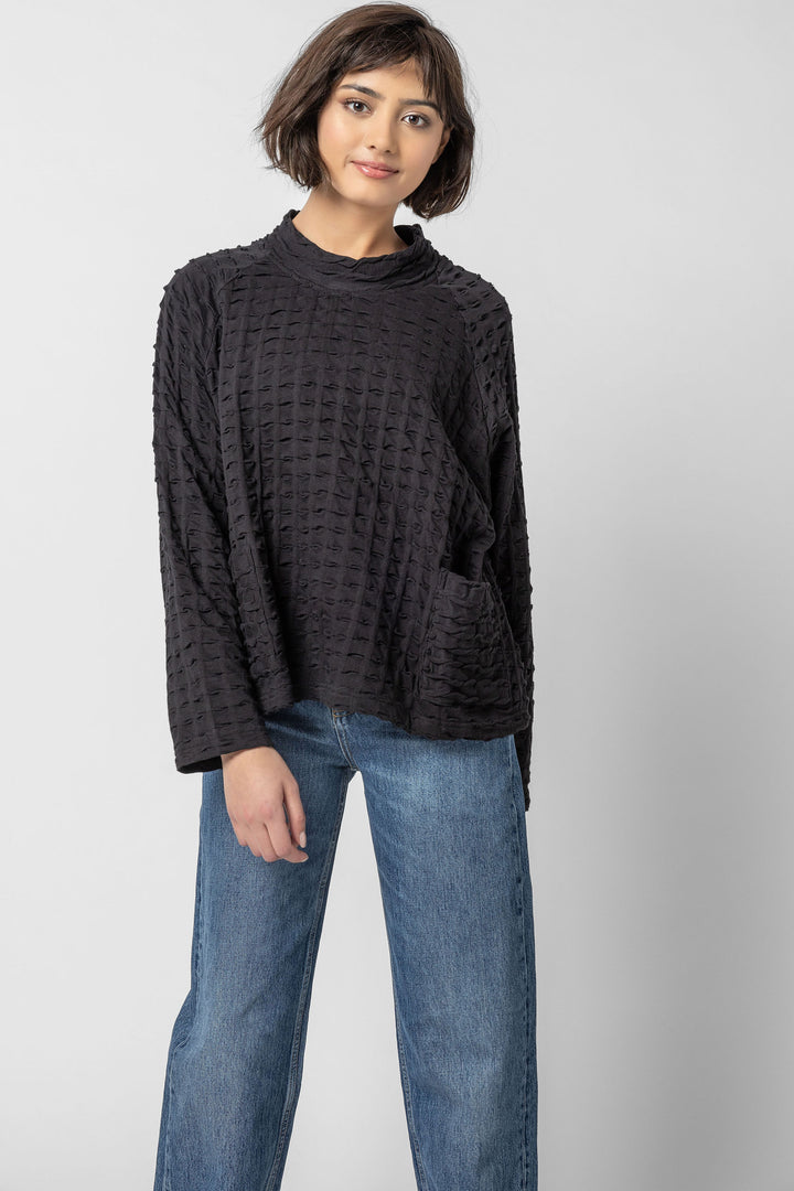 Solid Waffle Crew Top