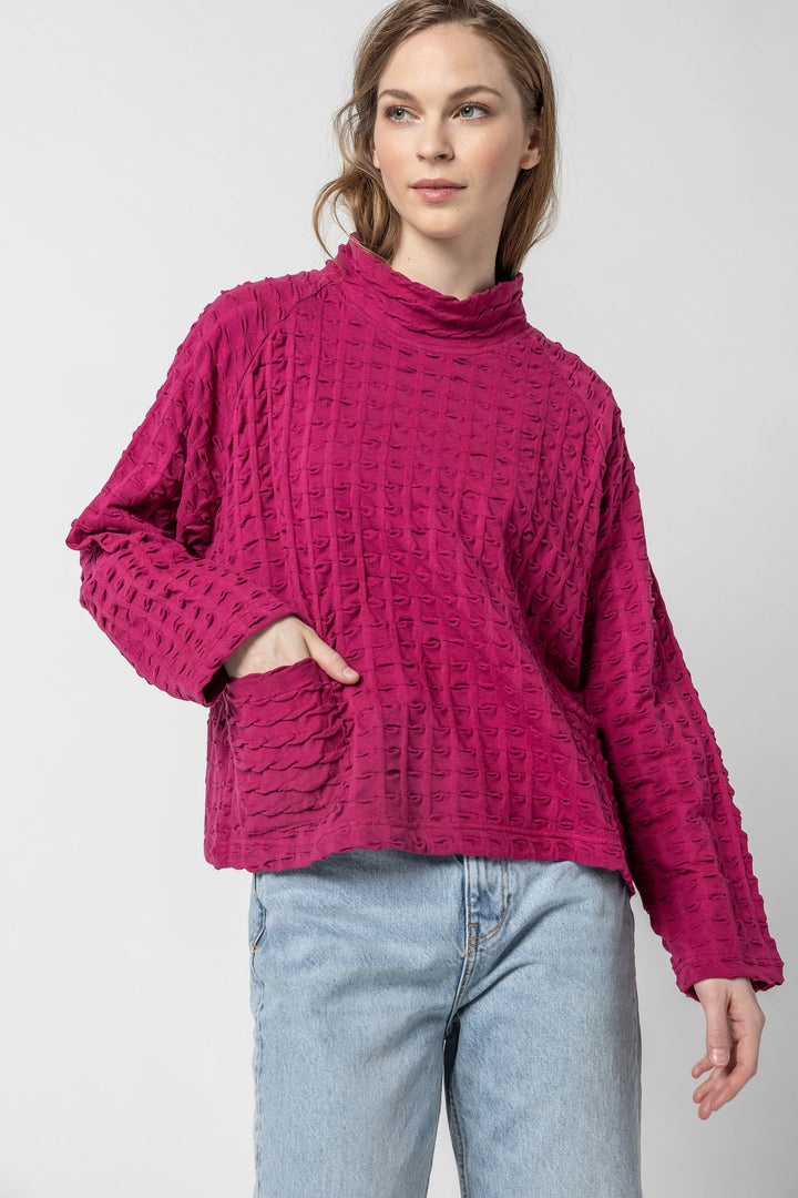 Solid Waffle Crew Top