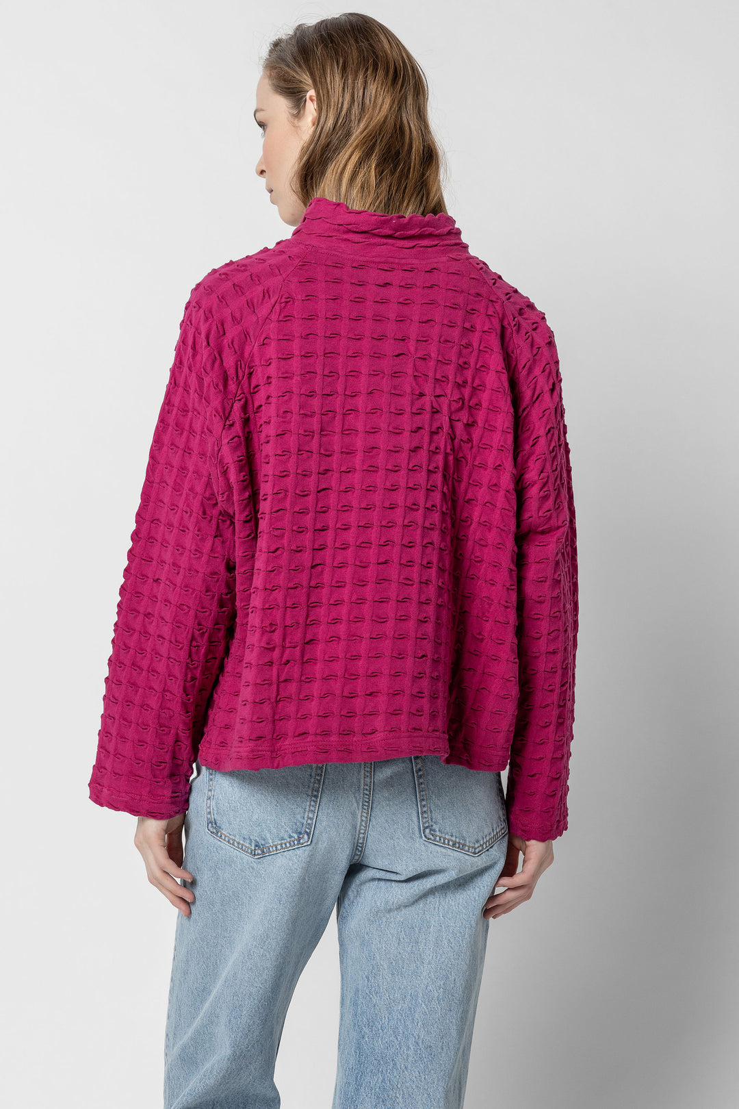 Solid Waffle Crew Top