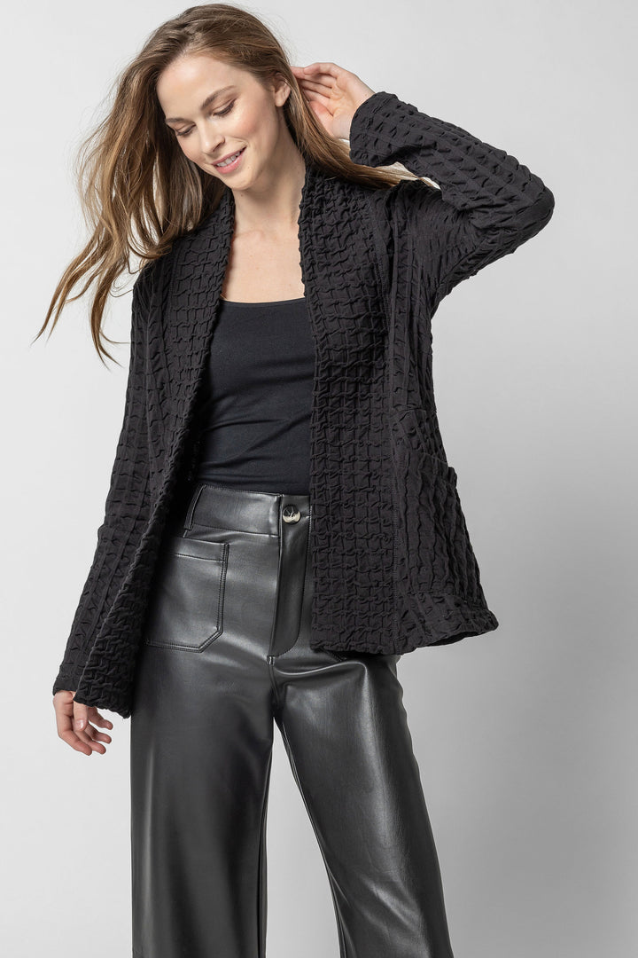 Waffle Open Cardigan