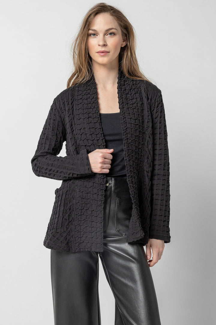 Waffle Open Cardigan