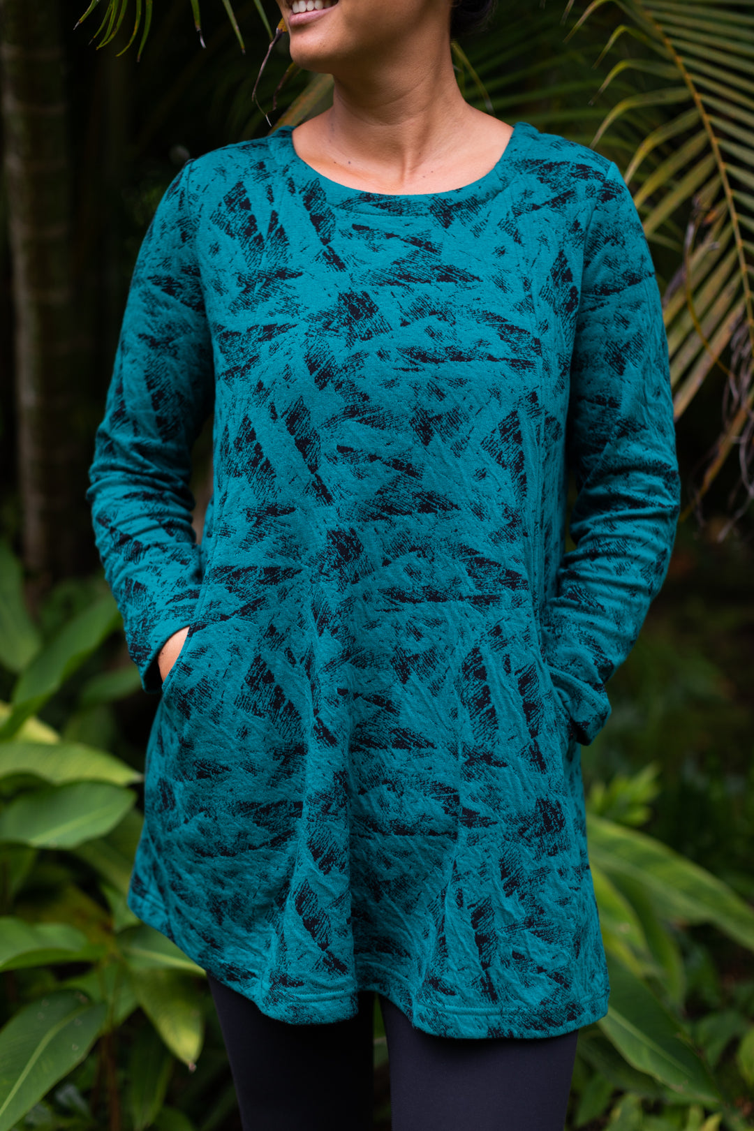 Twisted Jacquard Tunic Forest