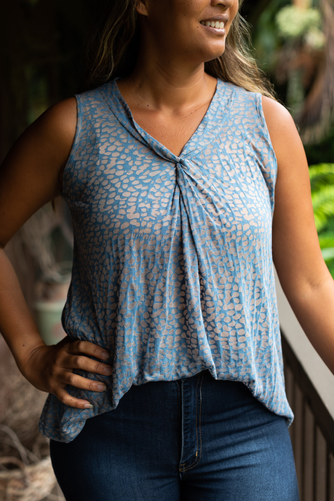 Moonlight Burnout Sleeveless Top